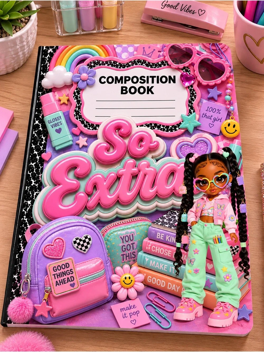 Slay the School Day Personalized Composition Notebook Collection